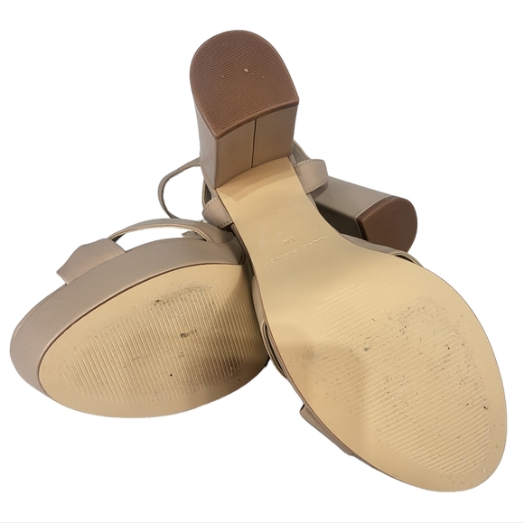 Marc Fisher Deren Platform Wedge High Heel Sandals Lighy Latte 8 - Picture 5 of 5